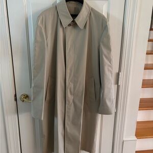 Men's Vintage Beige Overcoat Trench